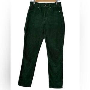Aritzia Sunday Best‎ Corduroy High Rise Pants Jeans Women’s SZ 4 forest green